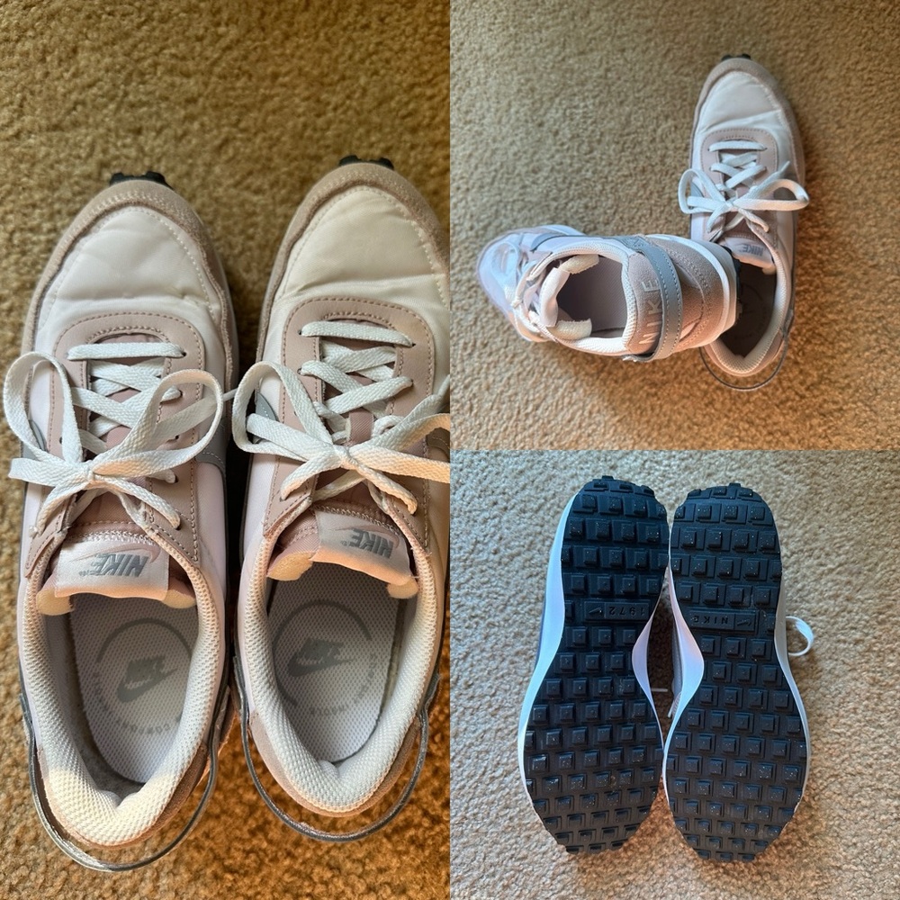 Nike White and Light Pink